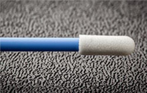 파란색 작은 거품 팁 면봉